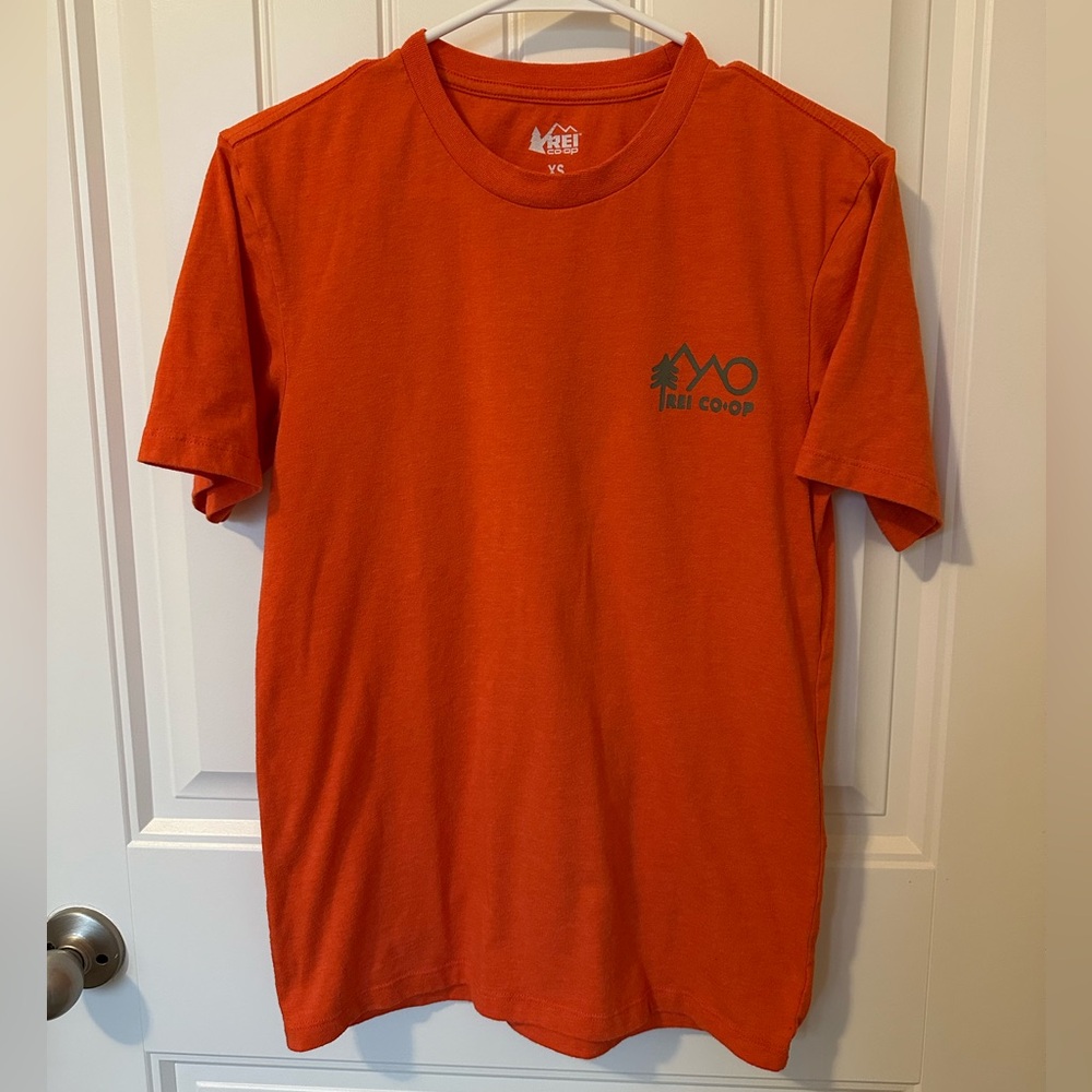 REI Stewardship T-Shirt - Unisex Vibrant Orange Short Sleeve Tee